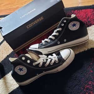 Black and White High Top Chucks